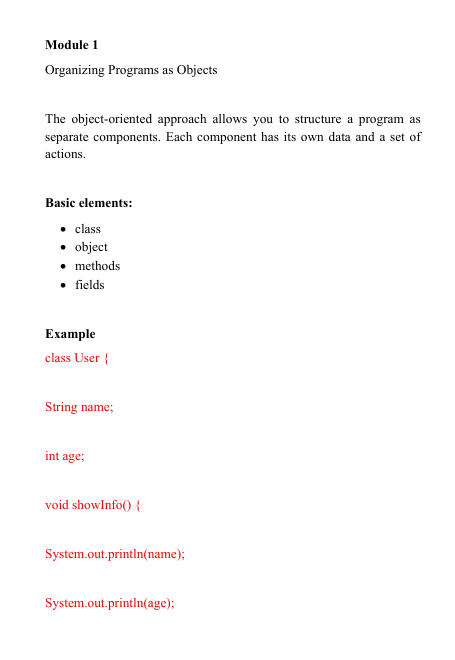 Introduction to Java Programming course description 'Advanced Java'