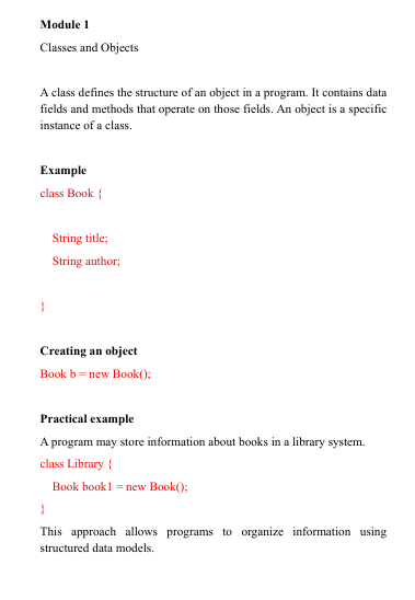 Introduction to Java Programming course description 'Core Java'