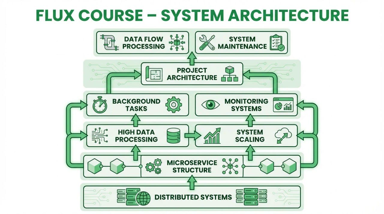 Diagram of system architecture with various components and processes labeled.