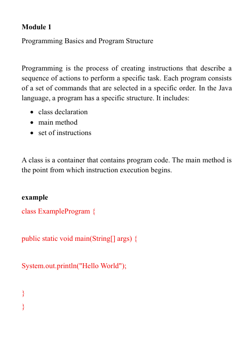 Introduction to Java Programming course description 'Free Pack'